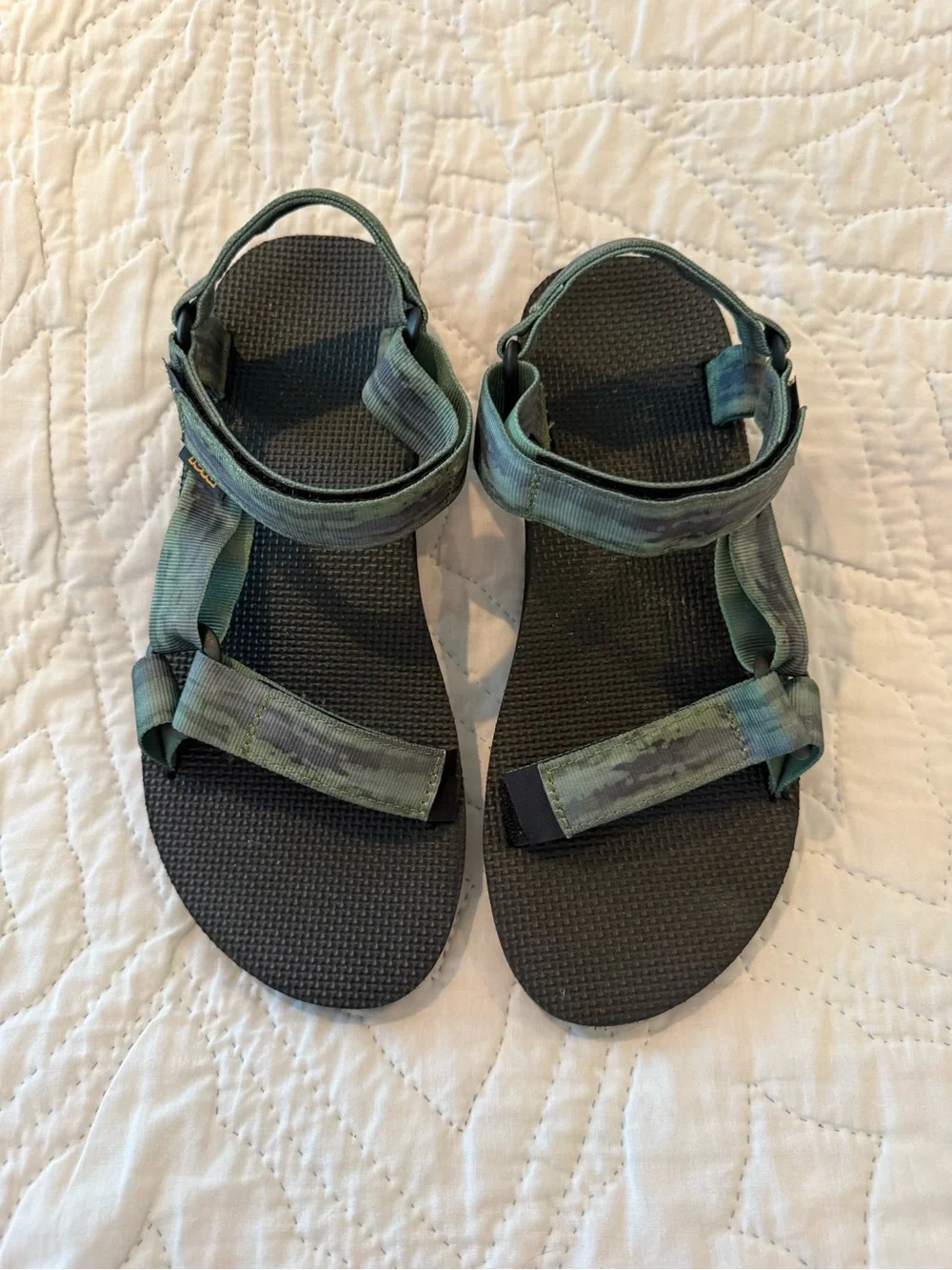Teva Men's Original Universal Green Tie dye Strap Sandals